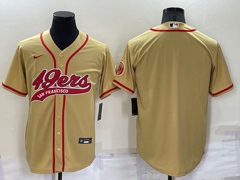 Men San Francisco 49ers Blank Yellow Nike Co branded Jersey->san francisco 49ers->NFL Jersey